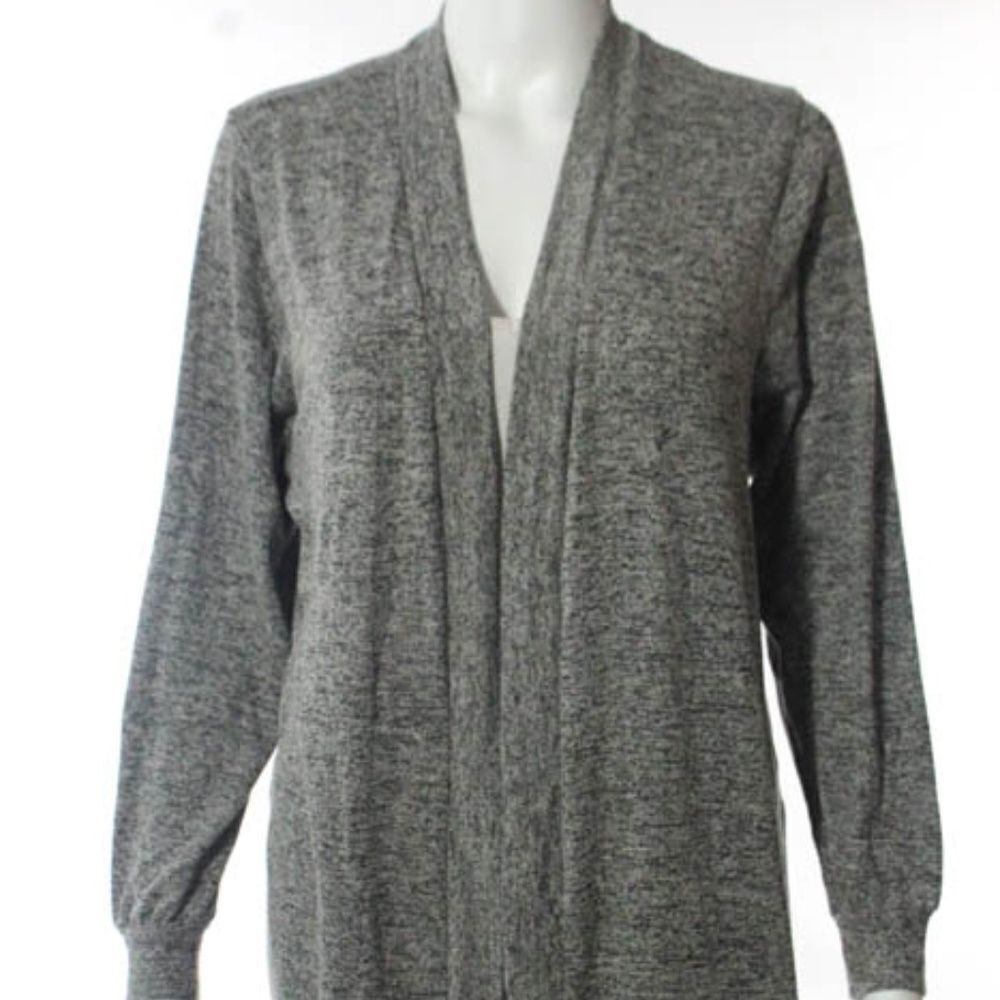 Riller & Fount Gray Stretch Open Front Cardigan 0